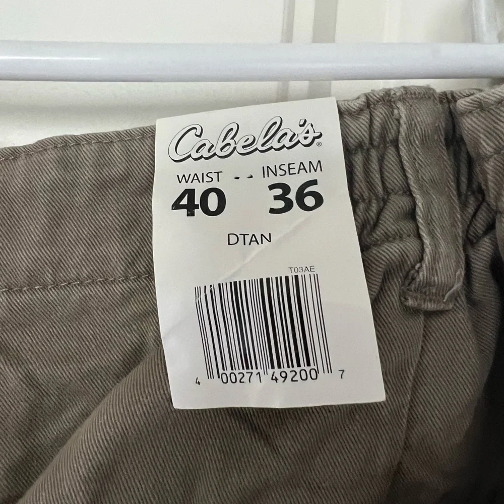 . New w tags Cabelas Khaki  Size 40/36 - Picture 2 of 6